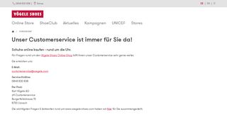 
                            6. Kundendienst | Vögele Shoes Schweiz