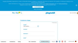 
                            3. Kundenkonto anlegen - PLAYMOBIL® Deutschland