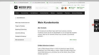
                            2. Kundenkonto | Mister Spex