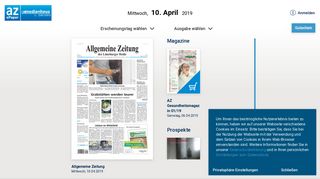 
                            11. Kundenlogin - E-Paper - Zeitung - az-online.de