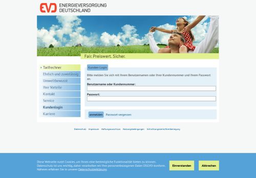 
                            1. Kundenlogin | EVD Energieversorgung Deutschland