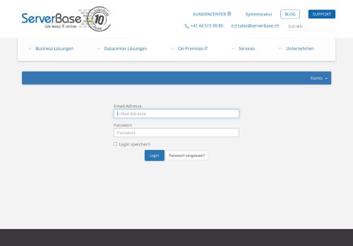 
                            3. Kundenlogin - ServerBase AG