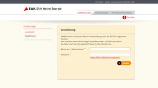 
                            3. Kundenlogin | SWH.EVH