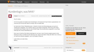 
                            11. Kundenlogin, was fehlt? — TYPO3 Forum