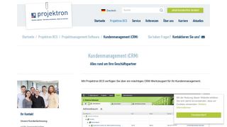 
                            7. Kundenmanagement (CRM) - Projektmanagement ... - Projektron