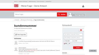 
                            3. kundennummer - Beantwortet - Bahn.de - Deutsche Bahn