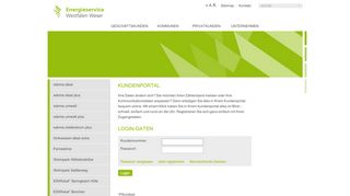 
                            12. Kundenportal - Energieservice Westfalen Weser