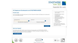 
                            1. Kundenportal - Stadtwerk am See