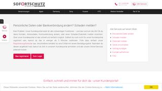 
                            2. Kundenportal Übersichtsseite - Sofortschutz