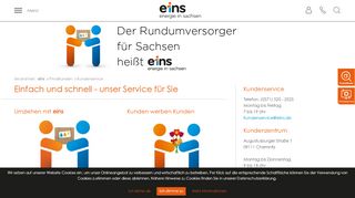 
                            4. Kundenservice - eins energie in sachsen