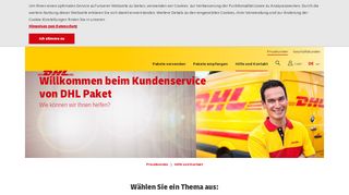 
                            1. Kundenservice für Privatkunden - Hilfe und Kontakt | DHL