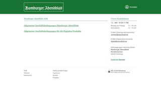 
                            2. Kundenservice - Hamburger Abendblatt