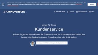 
                            2. Kundenservice | Hannoversche