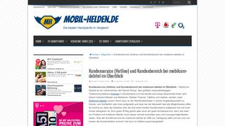 
                            7. Kundenservice (Hotline) und Kundenbereich bei mobilcom-debitel im ...