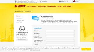 
                            8. Kundenservice - LOTTO Hamburg