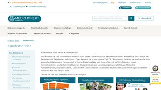 
                            2. Kundenservice - Mediq Direkt Diabetes