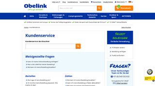 
                            10. Kundenservice - Obelink.de