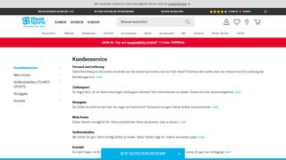 
                            2. Kundenservice - Planet Sports