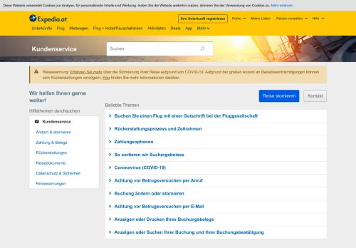 
                            6. Kundenservice-Portal - Expedia.at