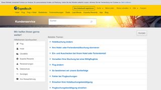 
                            4. Kundenservice-Portal - Expedia.ch