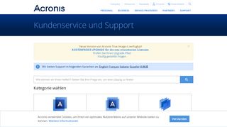 
                            11. Kundenservice und Support - Acronis