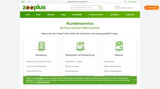 
                            5. Kundenservice | Wir freuen uns Ihnen helfen zu können! - Zooplus.ch
