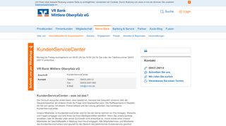 
                            8. KundenServiceCenter - Raiffeisenbank im Naabtal eG