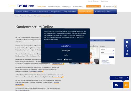 
                            7. Kundenzentrum Online - Service und Kontakt - Privatkunden - EnBW ...