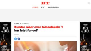 
                            9. Kunder raser over teleselskab: 'I har løjet for os!' | BT Danmark - www ...