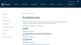 
                            4. Kundeservice - EnterCard