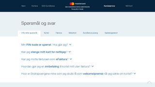 
                            3. Kundeservice for SAS EuroBonus Mastercard