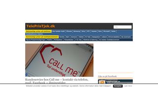 
                            4. Kundeservice hos Call me – kontakt via telefon, mail ... - TelePrisTjek.dk