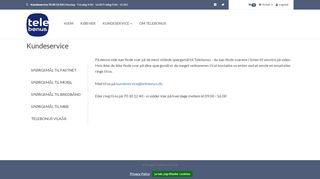 
                            2. Kundeservice - Om Telebonus