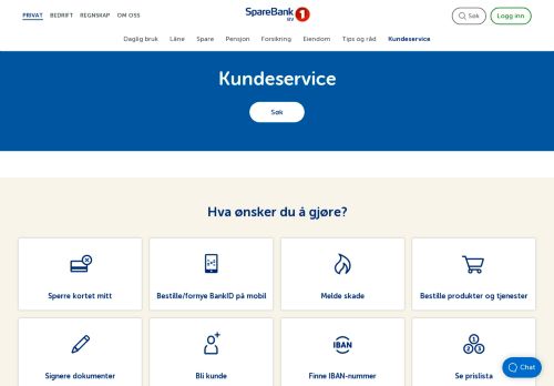 
                            6. Kundeservice - SpareBank 1 BV