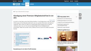 
                            5. Kündigung einer Premium-Mitgliedschaft bei In-ist-drin