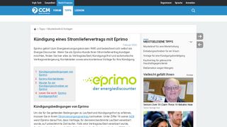 
                            6. Kündigung eines Stromliefervertrags mit Eprimo