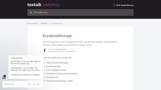 
                            10. Kundinställningar | Textalk Webshop Help Center