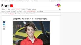 
                            8. Küngs Aha-Moment in der Tour de Suisse | Radsport | Bote der ...