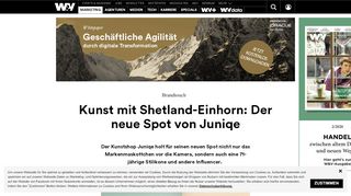 
                            10. Kunst mit Shetland-Einhorn: Der neue Spot von Juniqe | W&V