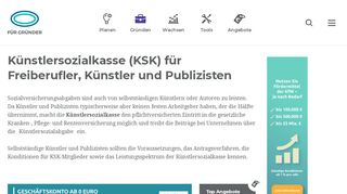 
                            2. Künstlersozialkasse für Künstler und Publizisten - Für-Gründer.de