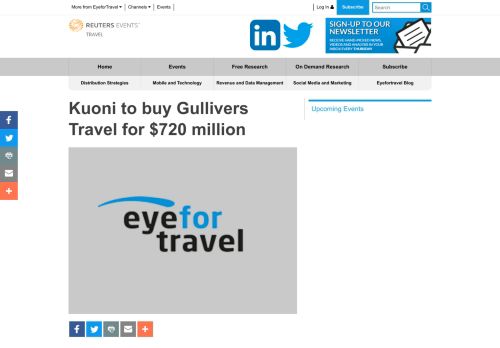 
                            10. Kuoni to buy Gullivers Travel for $720 million | Travel Industry News ...