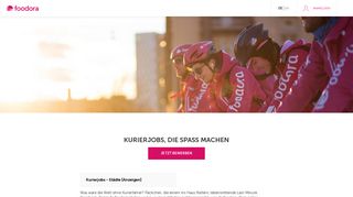 
                            1. Kurierfahrer Jobs - Kurier werden bei foodora | foodora