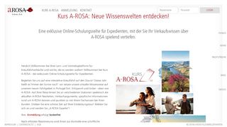 
                            7. Kurs A-ROSA - Online-Schulungsreihe für Expedienten