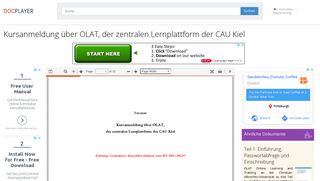 
                            9. Kursanmeldung über OLAT, der zentralen Lernplattform der CAU Kiel ...