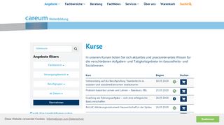 
                            3. Kurse - Careum Weiterbildung, Aarau