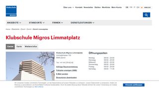 
                            6. Kurse und Weiterbildungen in Zürich Limmatplatz - Klubschule Migros