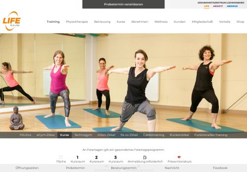 
                            3. Kursplan in Ludwigsburg: LIFE Fitnessstudio Ludwigsburg