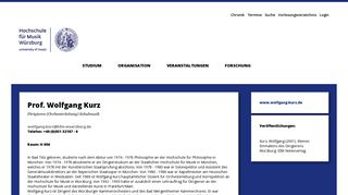 
                            6. Kurz, Wolfgang | Hochschule für Musik Würzburg