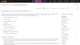 
                            6. Kurzanleitung für Administrator/innen - Moodle Docs - Moodle.org