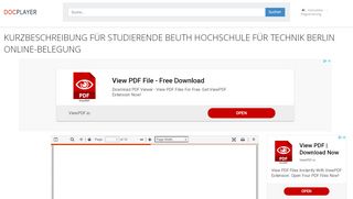 
                            9. KURZBESCHREIBUNG FÜR STUDIERENDE BEUTH HOCHSCHULE ...